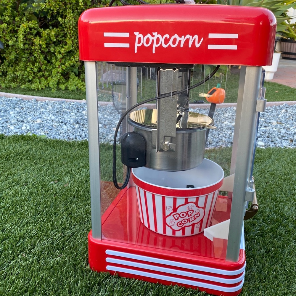 NEW Kitchen Ace Popcorn Maker Nolstagia Retro Red